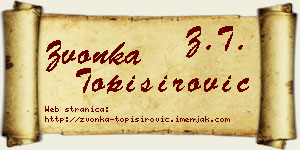 Zvonka Topisirović vizit kartica